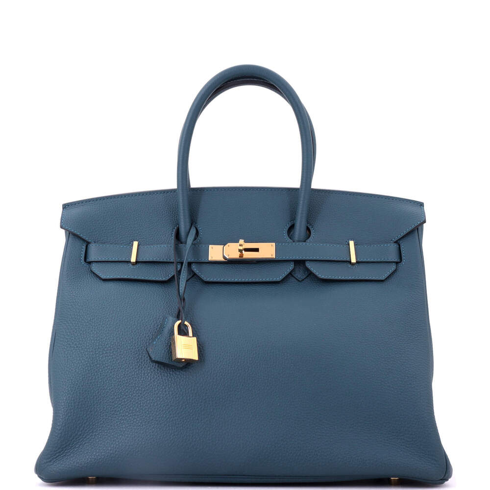 Hermes Birkin 35 Blue Togo with Gold Hardware